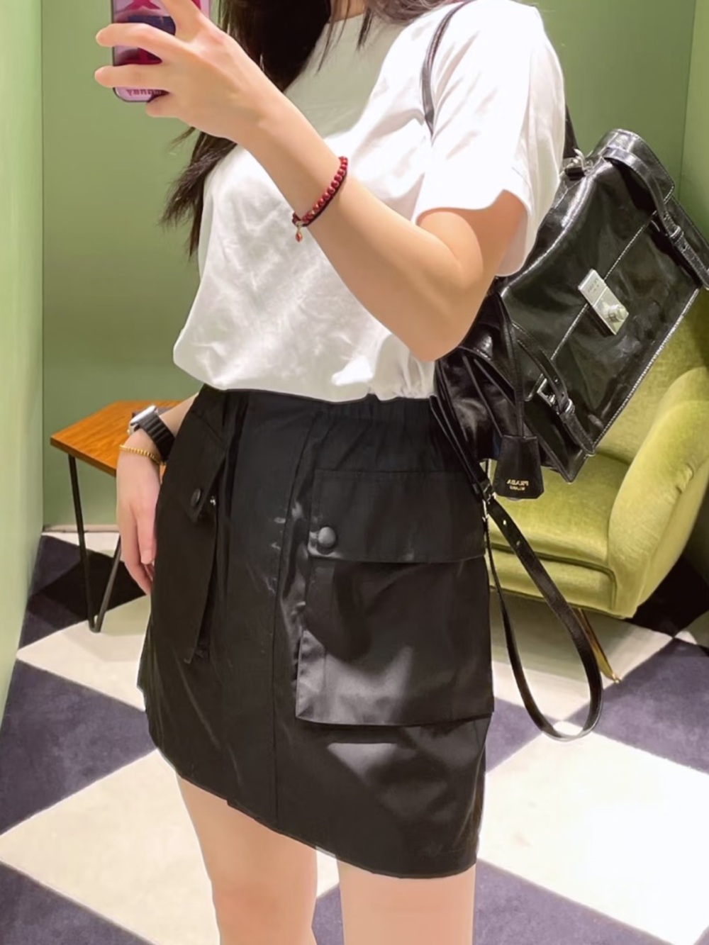 Prada Re Nylon mini skirt IT 42